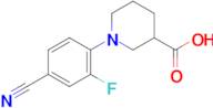 1-(4-Cyano-2-fluorophenyl)piperidine-3-carboxylic acid