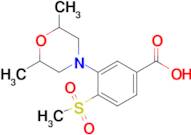 3-(2,6-Dimethylmorpholin-4-yl)-4-methylsulfonylbenzoic acid