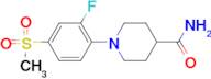 1-[2-Fluoro-4-(methylsulfonyl)phenyl]piperidine-4-carboxamide