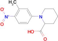 1-(3-Methyl-4-nitrophenyl)piperidine-2-carboxylic acid