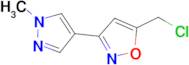 5-Chloromethyl-3-(1-methyl-1H-pyrazol-4-yl)-isoxazole