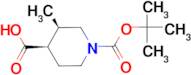 cis-1-N-Boc-3-methyl-piperidine-4-carboxylic acid