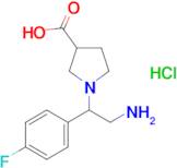 1-[2-Amino-1-(4-fluoro-phenyl)-ethyl]-pyrrolidine-3-carboxylic acid hydrochloride