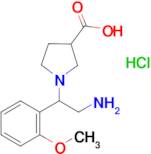 1-[2-Amino-1-(2-methoxyphenyl)ethyl]pyrrolidine-3-carboxylic acid hydrochloride