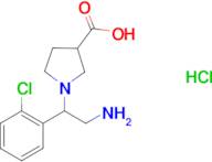 1-[2-Amino-1-(2-chlorophenyl)ethyl]pyrrolidine-3-carboxylic acid hydrochloride