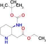 Ethyl (R)-(3-N-Boc-amino-piperidin-2-yl)-acetate