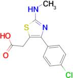 2-[4-(4-Chlorophenyl)-2-(methylamino)-1,3-thiazol-5-yl]acetic acid