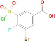 3-Bromo-4-fluoro-5-(chlorosulfonyl)benzoic acid