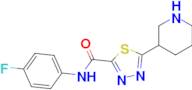 N-(4-Fluorophenyl)-5-piperidin-3-yl-1,3,4-thiadiazole-2-carboxamide