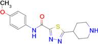 N-(4-Methyoxyphenyl)-5-piperidin-4-yl-1,3,4-thiadiazole-2-carboxamide