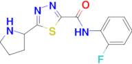 N-(2-Fluorophenyl)-5-pyrrolidin-2-yl-1,3,4-thiadiazole-2-carboxamide