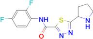 N-(2,4-Difluorophenyl)-5-pyrrolidin-2-yl-1,3,4-thiadiazole-2-carboxamide