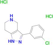 3-(3-Chlorophenyl)-4,5,6,7-tetrahydro-2H-pyrazolo[4,3-c]pyridine dihydrochloride