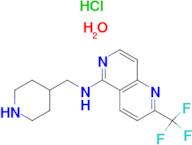 N-(Piperidin-4-ylmethyl)-2-(trifluoromethyl)-1,6-naphthyridin-5-amine hydrochloride hydrate
