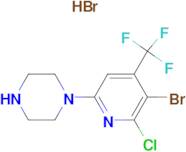 1-(5-Bromo-6-chloro-4-(trifluoromethyl)pyridin-2-yl)piperazine hydrobromide