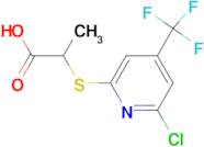 2-(6-Chloro-4-(trifluoromethyl)pyridin-2-ylsulfany)propionic acid