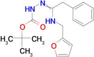 N'-[1-[(Furan-2-ylmethyl)amino]2-phenylethylidene]hydrazinecarboxylic acid tert-butyl ester