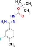 N'-[1-Amino-1-(3-fluoro-4-methylphenyl)methylidene]hydrazinecarboxylic acid tert-butyl ester