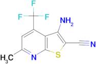 3-Amino-6-methyl-4-(trifluoromethyl)thieno[2,3-b]pyridine-2-carbonitrile