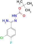 N'-[1-Amino-1-(3-chloro-4-fluorophenyl)methylidene]hydrazinecarboxylic acid tert-butyl ester