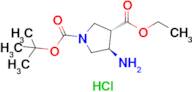 trans-4-Amino-1-N-Boc-3-pyrrolidinecarboxylic acid ethyl ester hydrochloride