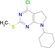 4-Chloro-7-cyclohexyl-6,7-dihydro-2-(methylthio)-(5H)-pyrrolo[2,3-d]pyrimidine