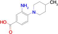 3-Amino-4-(4-methylpiperidin-1-yl)benzoic acid