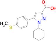 1-Cyclohexyl-5-(4-methylsulfanylphenyl)-1H-pyrazole-3-carboxylic acid