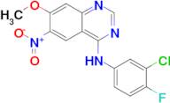 N-(3-Chloro-4-fluorophenyl)-7-methoxy-6-nitroquinazolin-4-amine