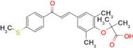 (E)-2-(2,6-Dimethyl-4-(3-(4-(methylthio)phenyl)-3-oxoprop-1-en-1-yl)phenoxy)-2-methylpropanoic acid
