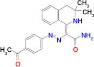 2-(4-Acetyl-phenylazo)-2-(3,3-dimethyl-3,4-dihydro-2H-isoquinolin-1-ylidene)-acetamide