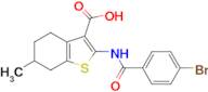 2-(4-Bromo-benzoylamino)-6-methyl-4,5,6,7-tetrahydro-benzo[b]thiophene-3-carboxylic acid