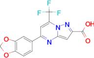 5-Benzo[1,3]dioxol-5-yl-7-trifluoromethyl-pyrazolo[1,5-a]pyrimidine-2-carboxylic acid