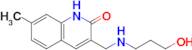 3-[(3-Hydroxy-propylamino)-methyl]-7-methyl-1H-quinolin-2-one