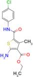 2-Amino-5-(4-chloro-phenylcarbamoyl)-4-methyl-thiophene-3-carboxylic acid ethyl ester