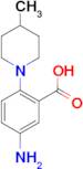 5-Amino-2-(4-methyl-piperidin-1-yl)-benzoic acid