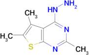 4-Hydrazino-2,5,6-trimethylthieno[2,3-d]pyrimidine