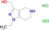 (1-ethyl-4,5,6,7-tetrahydro-1H-pyrazolo[4,3-c]pyridin-3-yl)methanol dihydrochloride