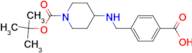 4-[{1-(tert-Butoxycarbonyl)piperidin-4-ylamino}methyl]benzoic acid