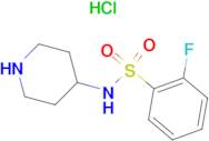 2-Fluoro-N-(piperidin-4-yl)benzenesulfonamide hydrochloride