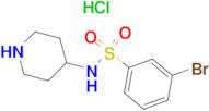 3-Bromo-N-(piperidin-4-yl)benzenesulfonamide hydrochloride