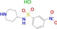 3-Nitro-N-(piperidin-4-yl)benzenesulfonamide hydrochloride