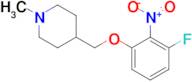 4-[(3-Fluoro-2-nitrophenoxy)methyl]-1-methylpiperidine