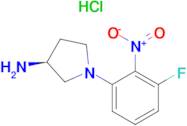 (S)-1-(3-Fluoro-2-nitrophenyl)pyrrolidin-3-amine hydrochloride