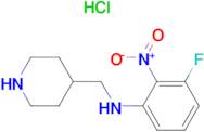 3-Fluoro-2-nitro-N-(piperidin-4-ylmethyl)aniline hydrochloride