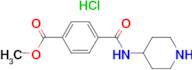 Methyl 4-(piperidin-4-ylcarbamoyl)benzoate hydrochloride