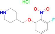 4-[(3-Fluoro-2-nitrophenoxy)methyl]piperidine hydrochloride