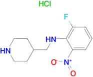 2-Fluoro-6-nitro-N-(piperidin-4-ylmethyl)aniline hydrochloride