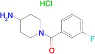 (4-Aminopiperidin-1-yl)(3-fluorophenyl)methanone hydrochloride