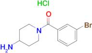 (4-Aminopiperidin-1-yl)(3-bromophenyl)methanone hydrochloride